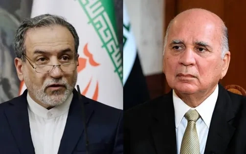 Iraqi Foreign Minister Affirms Support for Peaceful Solutions to Iranian Counterpart, Stresses Need to End War
