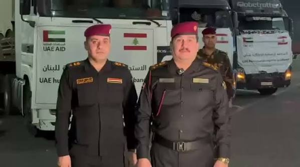 العراق يُسهّل عبور قوافل المساعدات الإنسانية المتجهة إلى لبنان عبر نظام الترانزيت