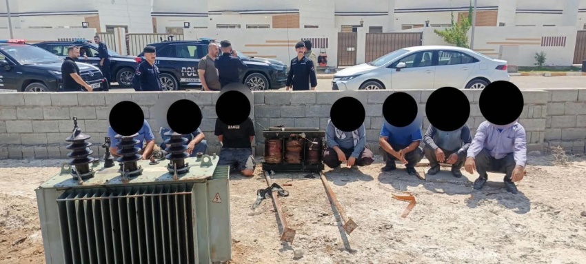 شرطة الأنبار تُحبط سرقة محولة كهربائية في الفلوجة وتعتقل 7 متهمين