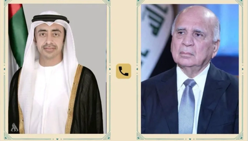 العراق والإمارات يؤكدان على أولوية الحوار الدبلوماسي لتهدئة الأوضاع الإقليمية