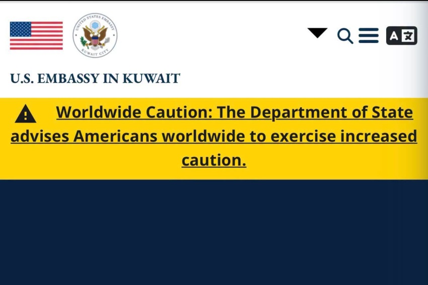 السفارة الأمريكية تحذر رعاياها في الكويت من تعطل حركة الطيران